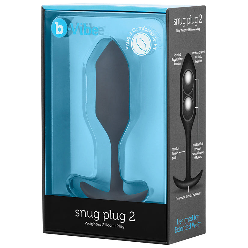 B-Vibe Snug Plug 2-Black - UABDSM