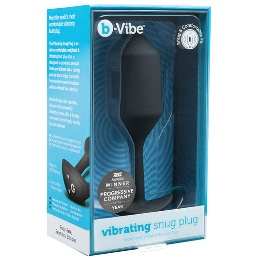 B-Vibe Vibrating Snug Plug-Black XL - UABDSM