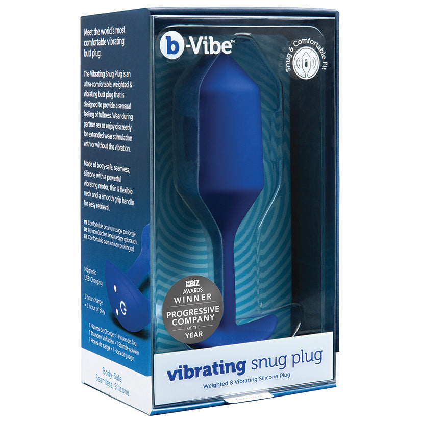 B-Vibe Vibrating Snug Plug-Navy XL - UABDSM