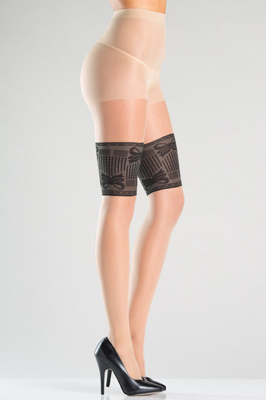 Pantyhose With Garter Print - UABDSM