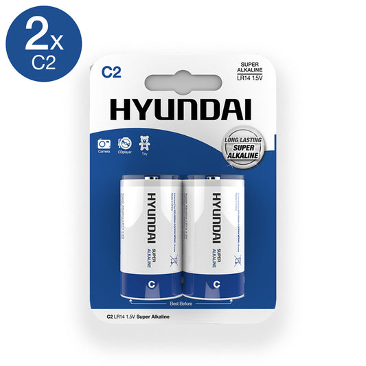 Super Alkaline C Batteries - 2 Pcs - UABDSM