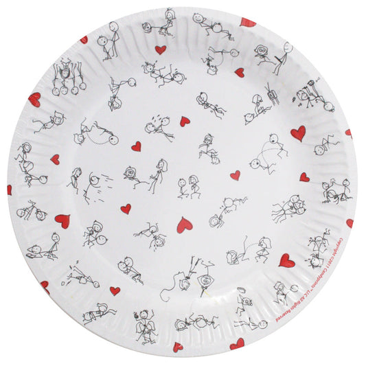 Stick Figure Style 7 Inch Plates - 8 Pack - UABDSM