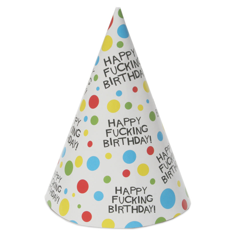 Happy F*ucking Birthday-Party Hats (8 Pack) - UABDSM