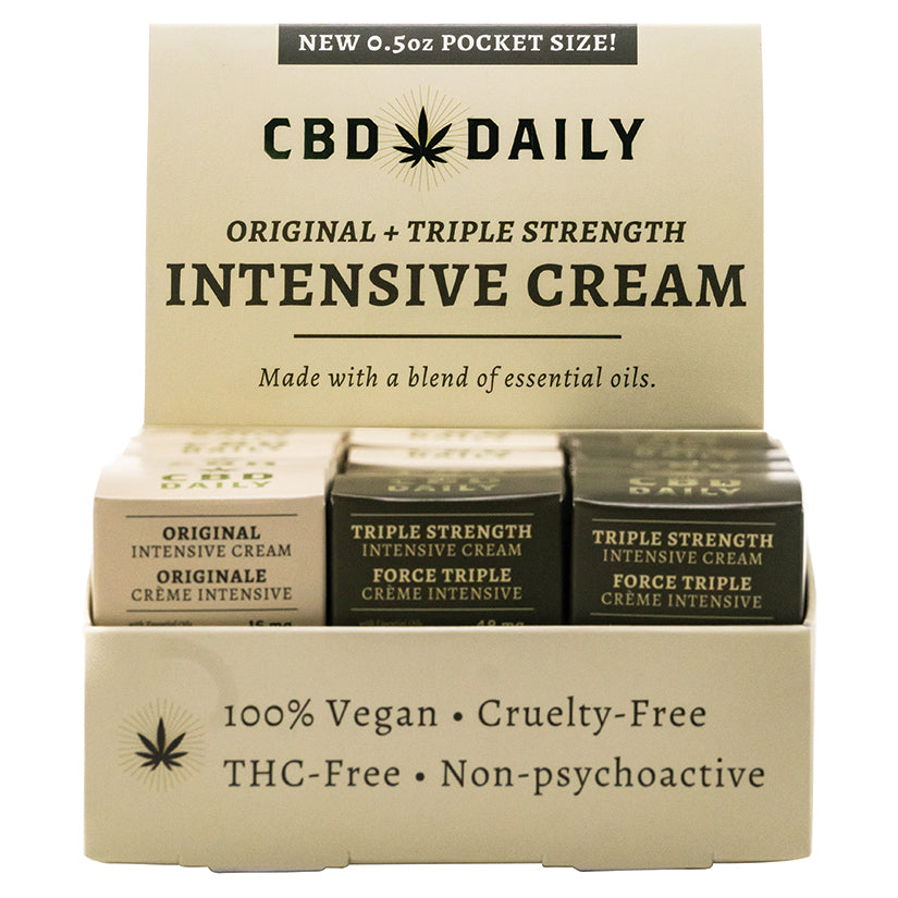 CBD Daily Intensive & Triple Strength Pocket Size Display - UABDSM