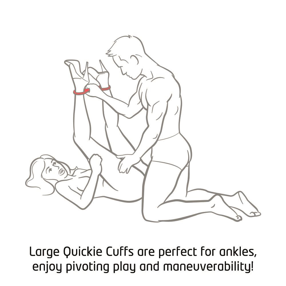 Quickie Cuffs Large Red Ankle Or Wrist Cuffs - UABDSM