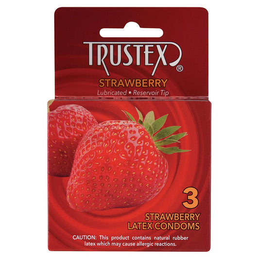 Trustex Flavored Lubricated Condoms - 3 Pack - Strawberry - UABDSM