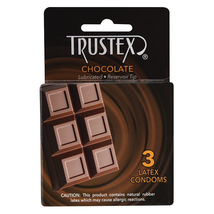 Trustex Flavored Lubricated Condoms - 3 Pack - Chocolate - UABDSM