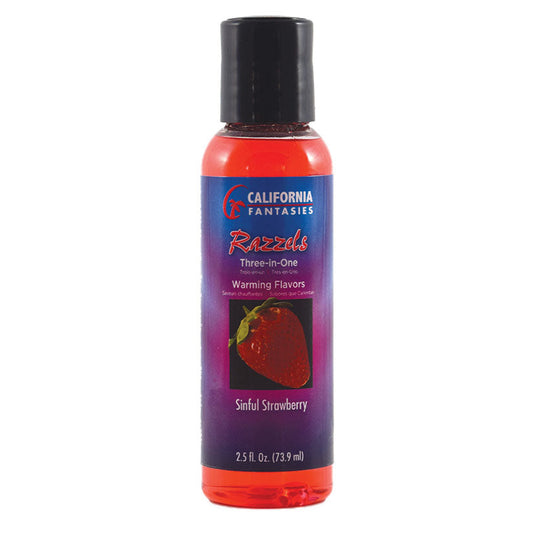 Razzels Warming Lubricant - Sinful Strawberry - 2 Oz. Bottle - UABDSM