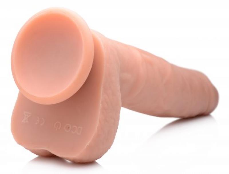 Vibrating & Thrusting XL Dildo With Suction Cup And Balls - UABDSM