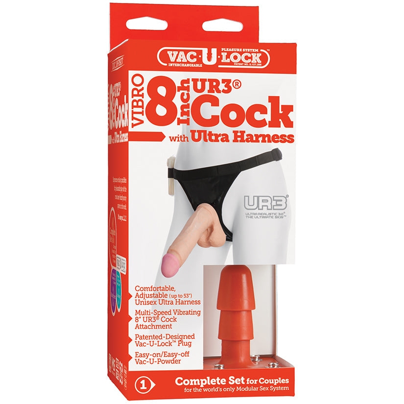 Vac-U-Lock-ULTRASKYN Cock Vibro w/Ultra Harness 8 - UABDSM