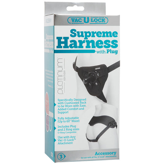 Vac-U-Lock Platinum Edition Supreme Harness - Black - UABDSM