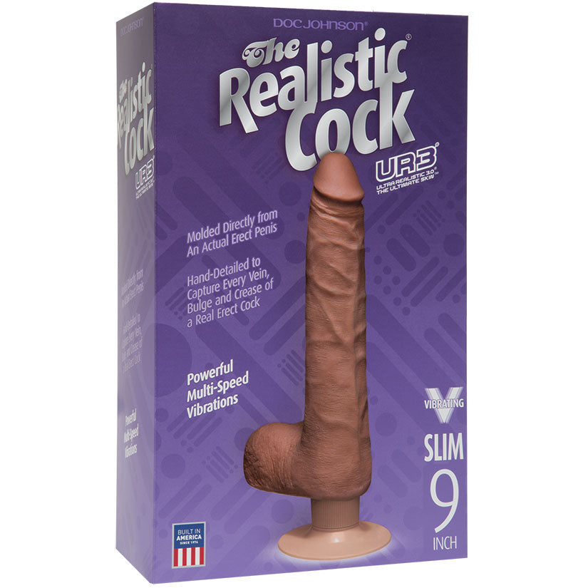 The Realistic Cock UR3 Vibrating Slim-Caramel 9 - UABDSM