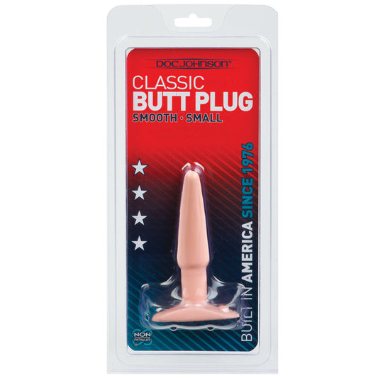 Classic Butt Plug Smooth - Small - White - UABDSM