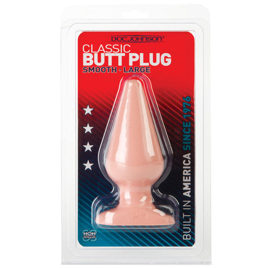 Classic Butt Plug Smooth - Large - White - UABDSM