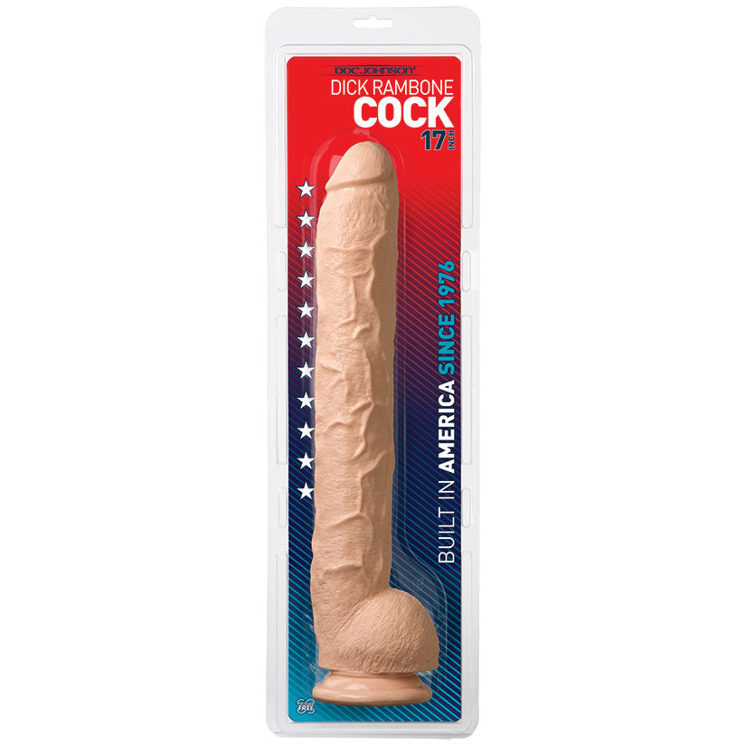 Dick Rambone Cock - 17 Inch - White - UABDSM