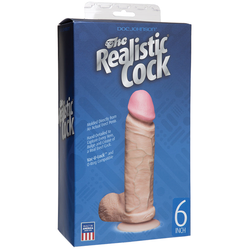 The Realistic Cocks 6 Inch - White - UABDSM