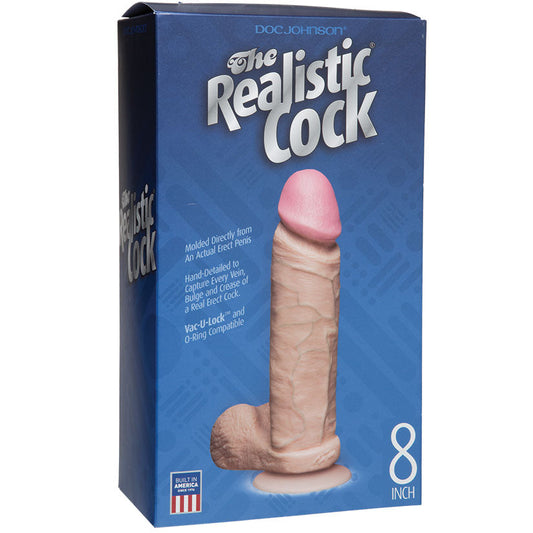 The Realistic Cocks 8 Inch - White - UABDSM