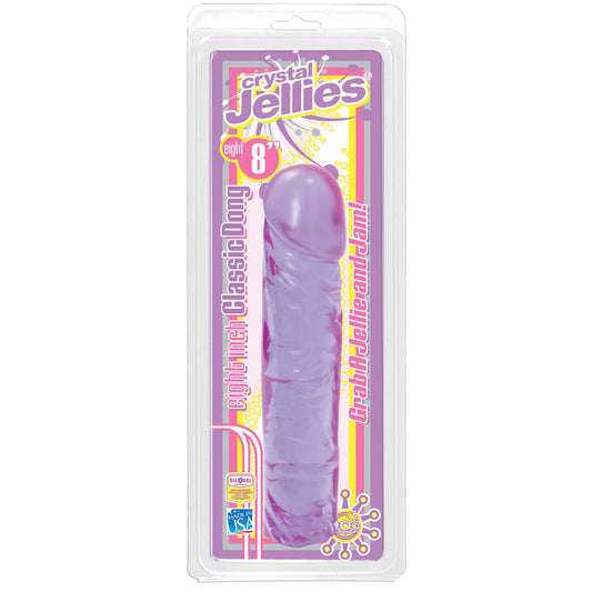 Crystal Jellies Classic Dong 8 Inch - Purple - UABDSM