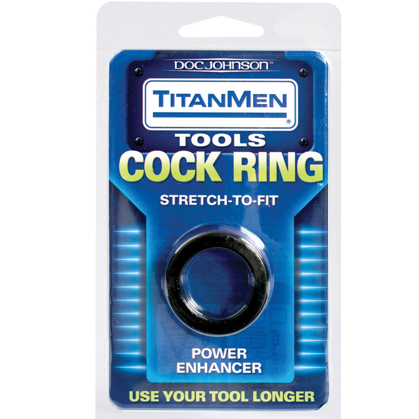 Titanmen Cock Ring - Black - UABDSM