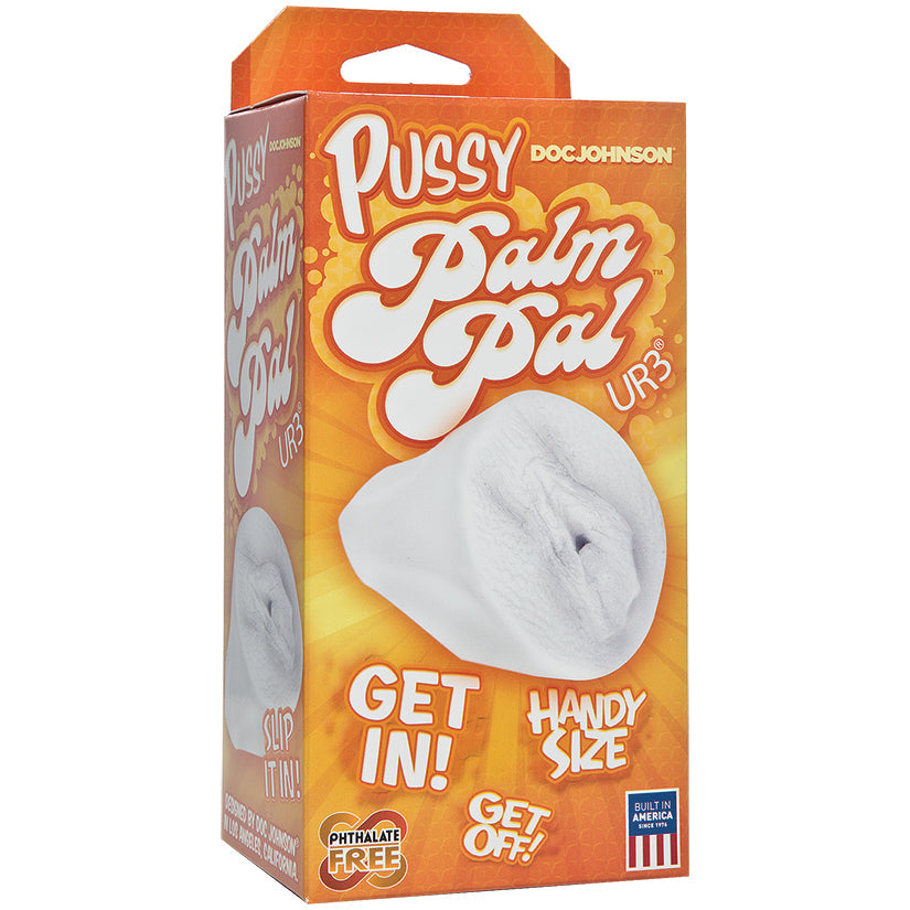 Palm Pal Frosted Ultraskyn Masturbator - Pussy - Clear - UABDSM