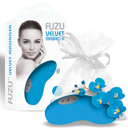 Fuzu Velvet Palm Massager-Neon Blue - UABDSM