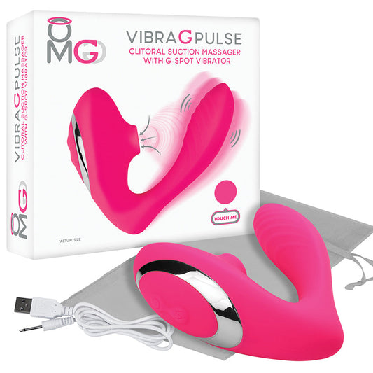 OMG Clitoral Suction Massager with G-Spot Vibrator-Pink - UABDSM