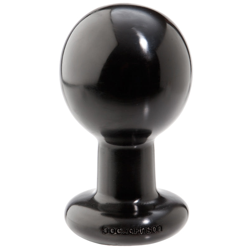 Round Large Black Butt Plug - UABDSM