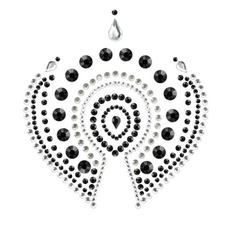 Bijoux Indscrets Flamboyant Body Jewelery Black And Silver - UABDSM
