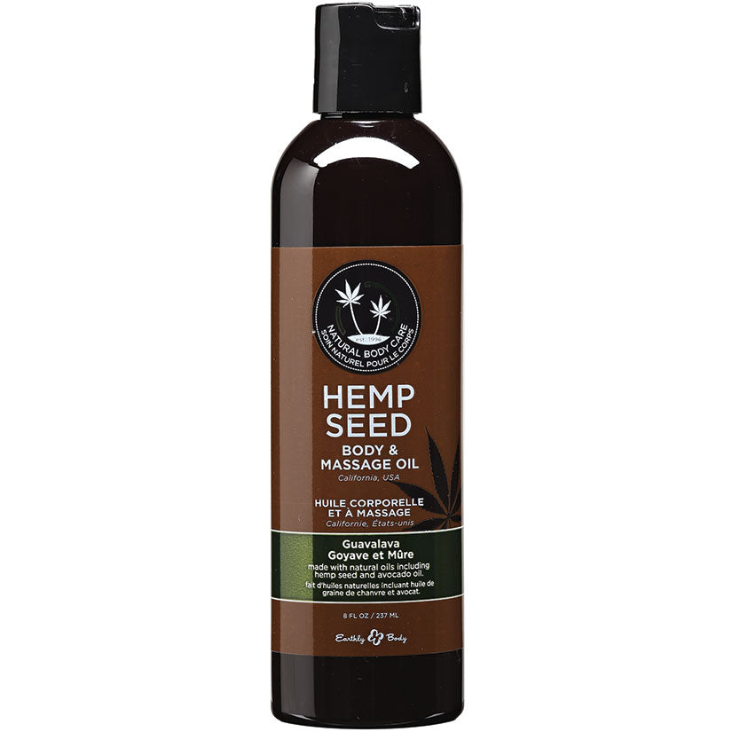 Hemp Seed Massage Oil - 8 Fl. Oz. - Guavalava - UABDSM
