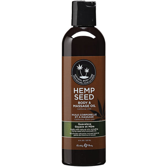 Hemp Seed Massage Oil - 8 Fl. Oz. - Guavalava - UABDSM