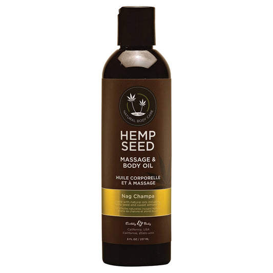 Hemp Seed Massage Oil - 8 Fl. Oz. - Nag Champa - UABDSM