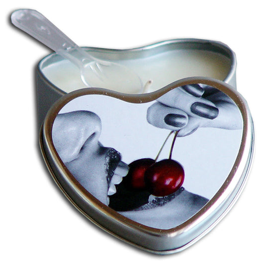 Edible Heart Candle - Cherry - 4 Oz. - UABDSM