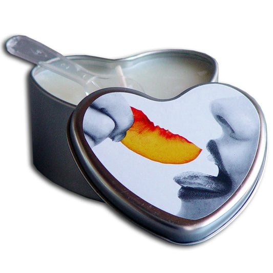 Edible Heart Candle - Peach - 4 Oz. - UABDSM