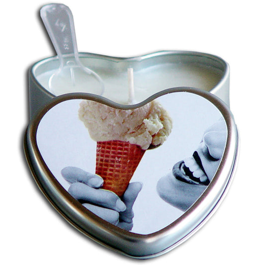 Edible Heart Candle - Vanilla - 4 Oz. - UABDSM