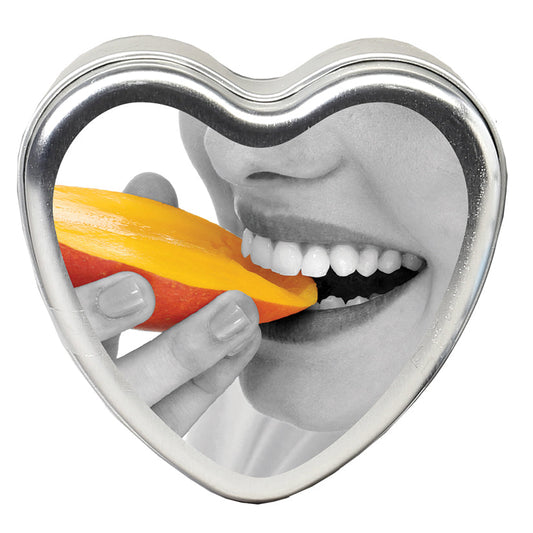 Edible Heart Candle - Mango - 4 Oz. - UABDSM