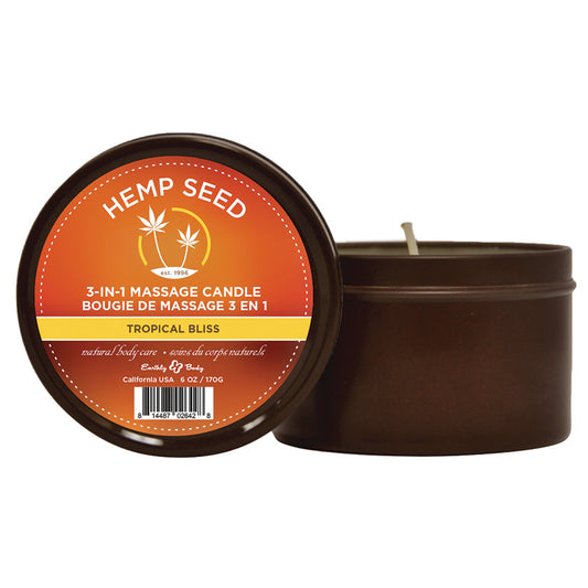 Earthly Body 3-in-1 Massage Candle Tropical Bliss - UABDSM