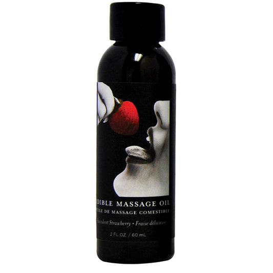 Succulent Strawberry Edible Massage Oil 2 Oz - UABDSM