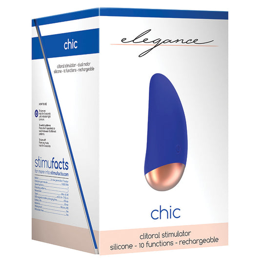 Elegance Chic Clitoral Stimulator-Blue - UABDSM