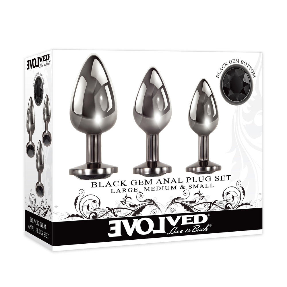 Evolved Black Gem Anal Plug Set - UABDSM