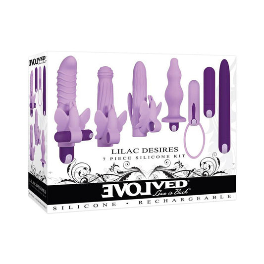 Evolved Lilac Desires Silicone Rechargeable Butterfly Kit - UABDSM