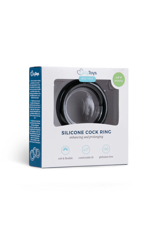 Silicone Cock Ring Black Large - UABDSM