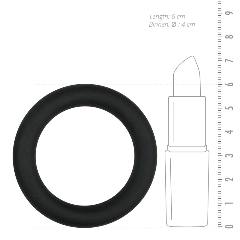 Silicone Cock Ring Black Large - UABDSM