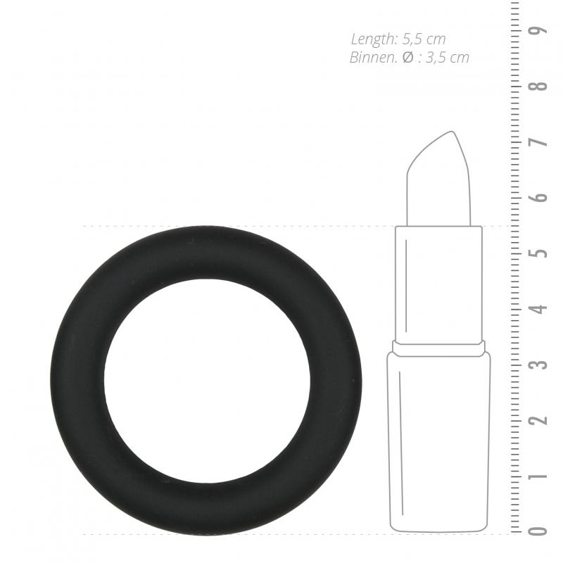 Silicone Cock Ring Black Medium - UABDSM