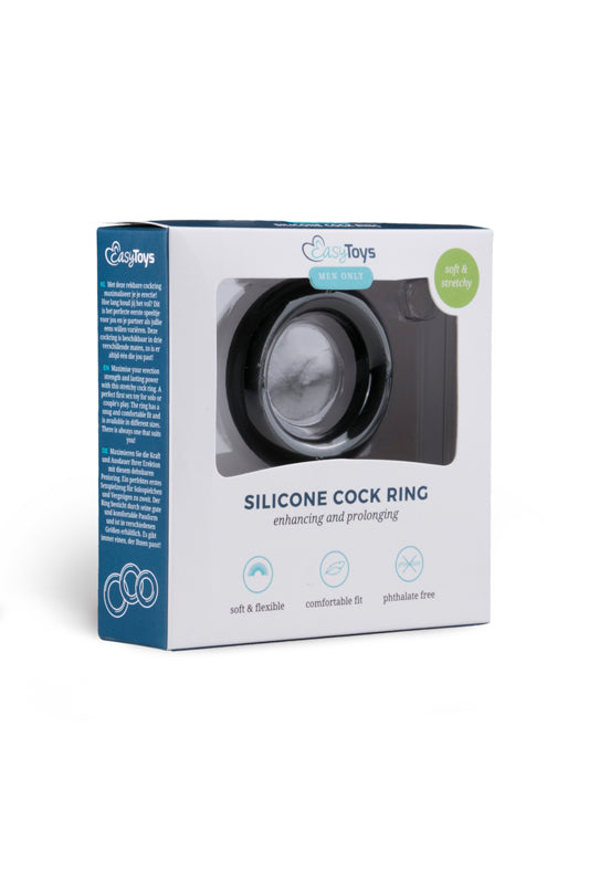 Silicone Cock Ring Black Small - UABDSM