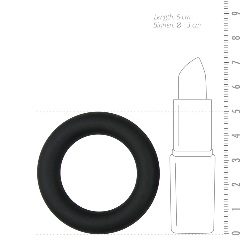 Silicone Cock Ring Black Small - UABDSM