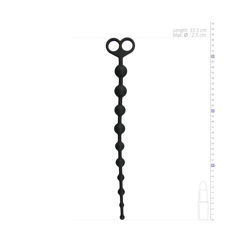 Long Anal Beads Black - UABDSM