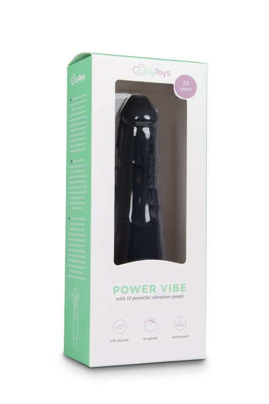 Silicone Realistic Vibrator Black - UABDSM