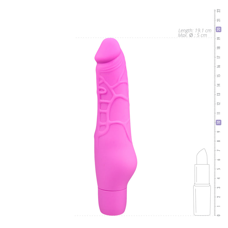 Silicone Realistic Vibrator Pink - UABDSM