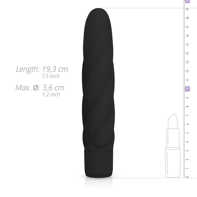 Black Silicone Vibrator - UABDSM