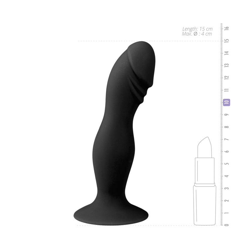 Black Silicone Suction Cup Dildo - UABDSM